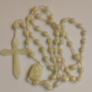 Rosary Glow in The Dark Plastic Beads with Cross